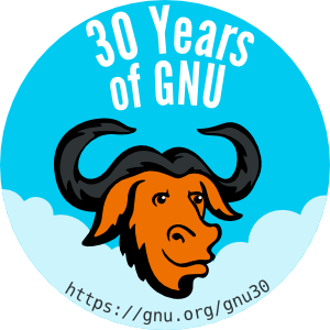 GNU 30th badge